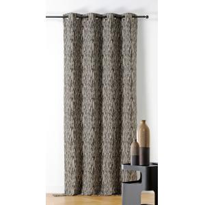 Rideau d’ameublement motif texturé gris 140x240 cm