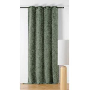 Rideau d'ameublement vert kaki 135x250cm