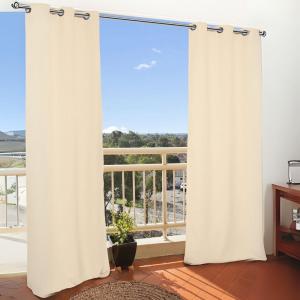 Rideau d'extérieur moondream en toile unie imperméable poly…