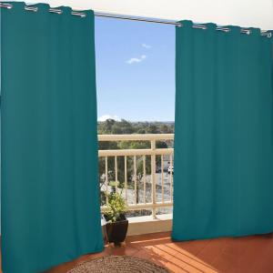 Rideau d'extérieur moondream en toile unie imperméable poly…