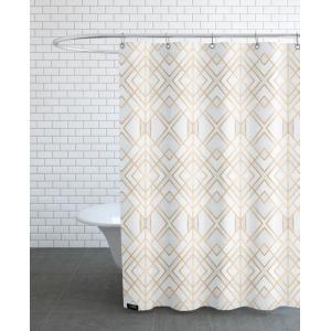 Rideau de douche en polyester en blanc 150x200