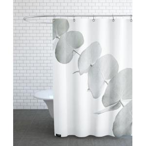 Rideau de douche en polyester en blanc & vert 150x200