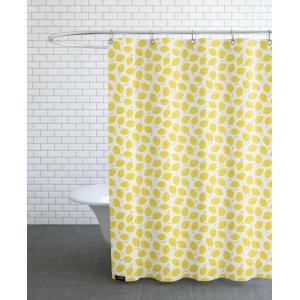 Rideau de douche en polyester en jaune &  150x200