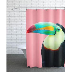 Rideau de douche en polyester en multicolore & noir 150x200
