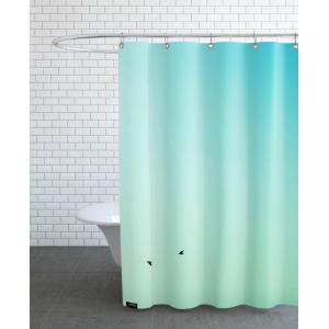 Rideau de douche en polyester en turquoise & vert 150x200