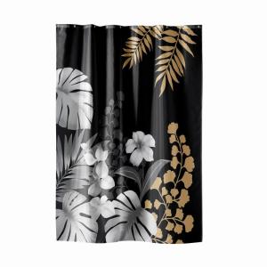 Rideau de douche  polyester Noir 180x200cm