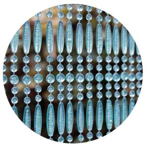 Rideau de porte en perles bleues et transparentes frejus 10…