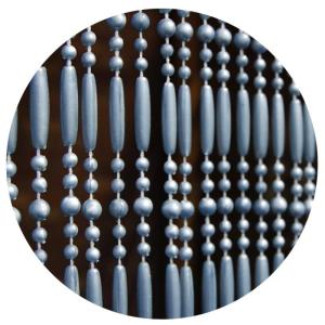 Rideau de porte en perles grises frejus 100x230 cm