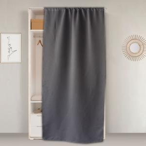 Rideau de porte occultant gris foncé 90 x 210 cm