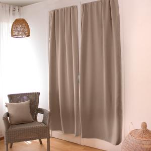 Rideau de porte occultant polyester naturel 90x210 cm