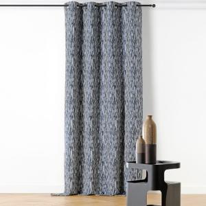 Rideau design aquarelle coton/polyester bleu 140x240 cm