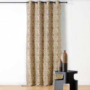 Rideau design aquarelle coton/polyester jaune 140x240 cm