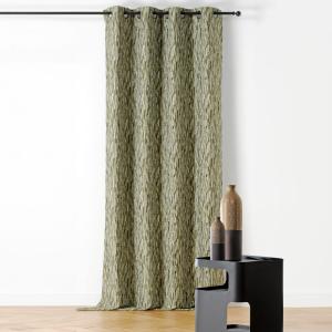 Rideau design aquarelle coton/polyester vert 140x240 cm