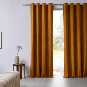 Rideau en acrylique marron caramel 135x260cm