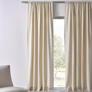 Rideau en coton beige 140x260cm