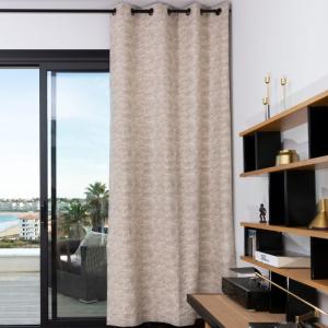 Rideau en coton beige 150x250