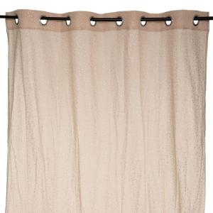Rideau en coton beige 250x140cm