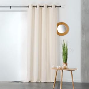 Rideau en coton et chanvre ecru 135x240 cm