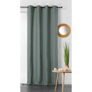 Rideau en coton et chanvre gris foncé 135x240 cm