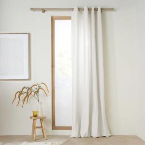 Rideau en coton et en lin 130 x 255 cm blanc