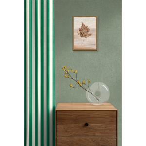 Rideau en coton imprimé rayures vertes 250x140