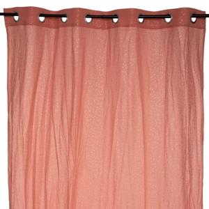 Rideau en coton rose 250x140cm