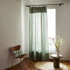 Rideau en coton vert 145x280 cm