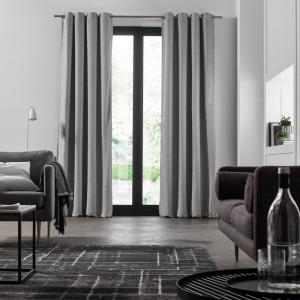 Rideau en Effet naturel flammé Gris