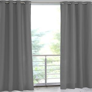 Rideau en polyester gris 135x240cm