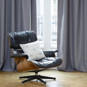 Rideau en polyester gris 200x280 cm