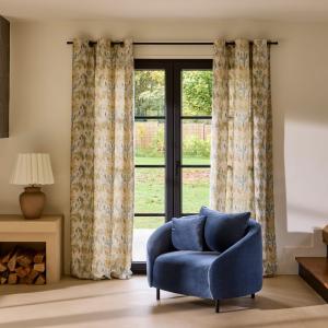 Rideau en polyester jaune 200x270 cm