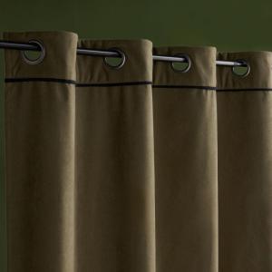 Rideau en velours occultant et isolant uni  140x240 cm Vert