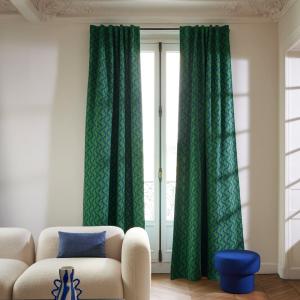 Rideau en viscose vert 136x280 cm