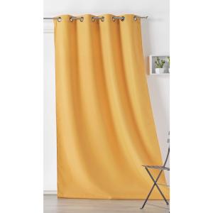Rideau extérieur tissu outdoor polyester jaune soleil 135x2…