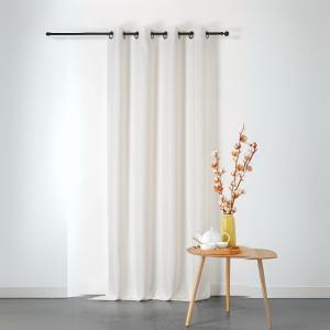 Rideau ignifugé en toile demi natté  polyester beige 135x24…