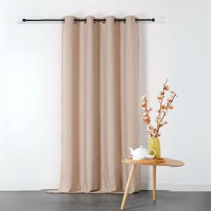 Rideau ignifugé en toile demi natté  polyester ecru 135x240…