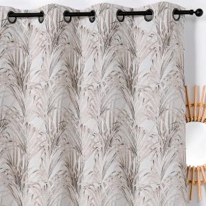 Rideau impressions exotiques polyester beige 250 x 135