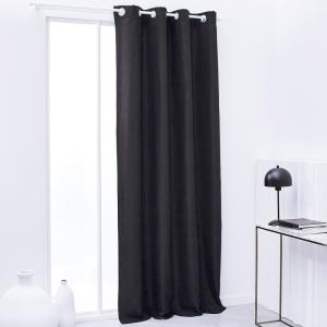 Rideau isolant à oeillets uni  140x240 cm Gris anthracite