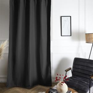 Rideau isolant polaire noir 135x240 cm