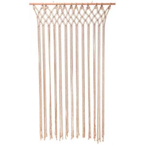 Rideau macramé beige 90x180cm