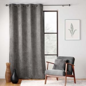Rideau obscurcissant velours 140x260 anthracite