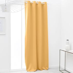 Rideau occultant à oeillets uni  140x240 cm Jaune