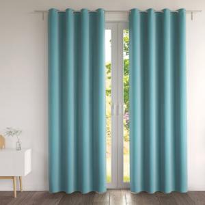 Rideau occultant en polyester bleu orage 135x260cm