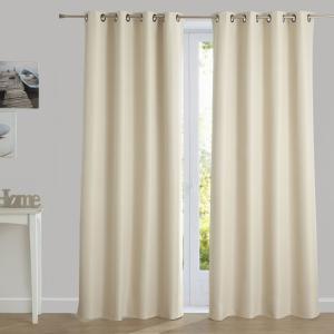 Rideau occultant en polyester naturel beige 140x240cm