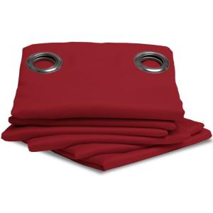 Rideau occultant et thermique moondream polyester rouge 260…