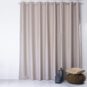 Rideau occultant fil noir en grande largeur polyester natur…