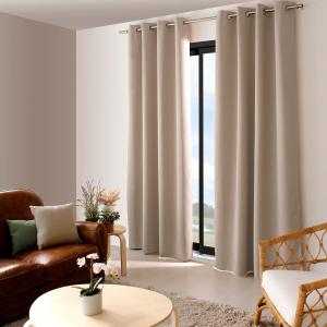 Rideau occultant grande hauteur naturel 140 x 280 cm