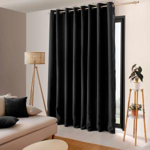 Rideau occultant grande largeur noir - 240 x 300 cm