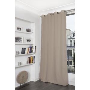 Rideau Occultant Non-Feu M1 Oeillets Gris MC740 140x260