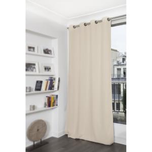 Rideau Occultant Non-Feu Oeillet beige mc634 140x260